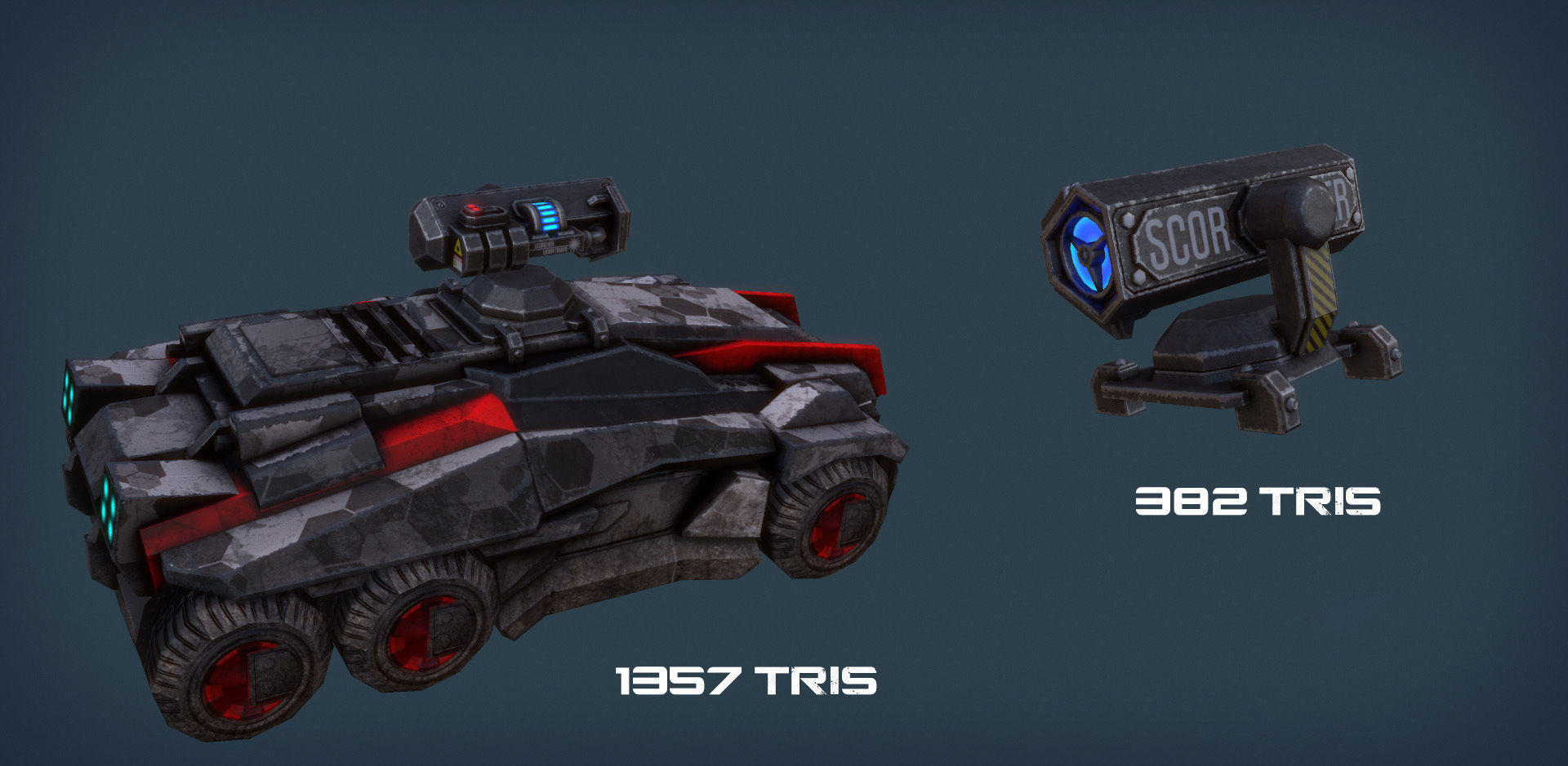RTS Sci-Fi game assets v3 Low-poly 3D model_12