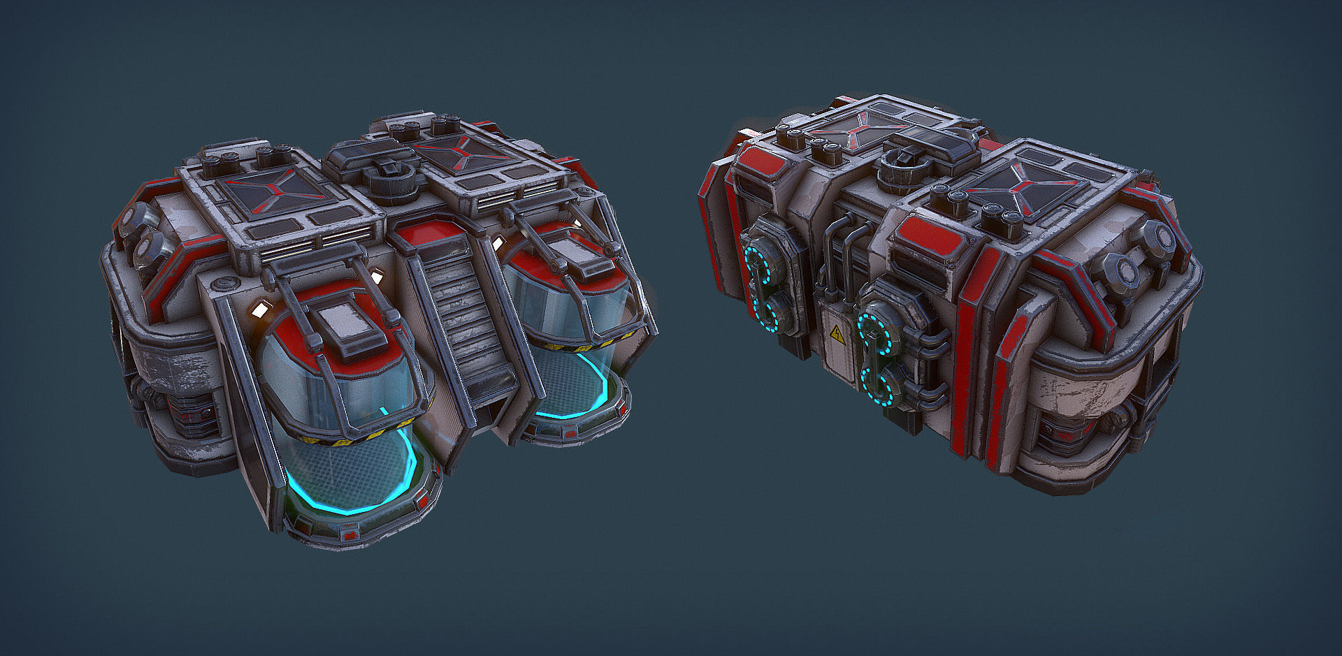 RTS Sci-Fi game assets v3 Low-poly 3D model_22