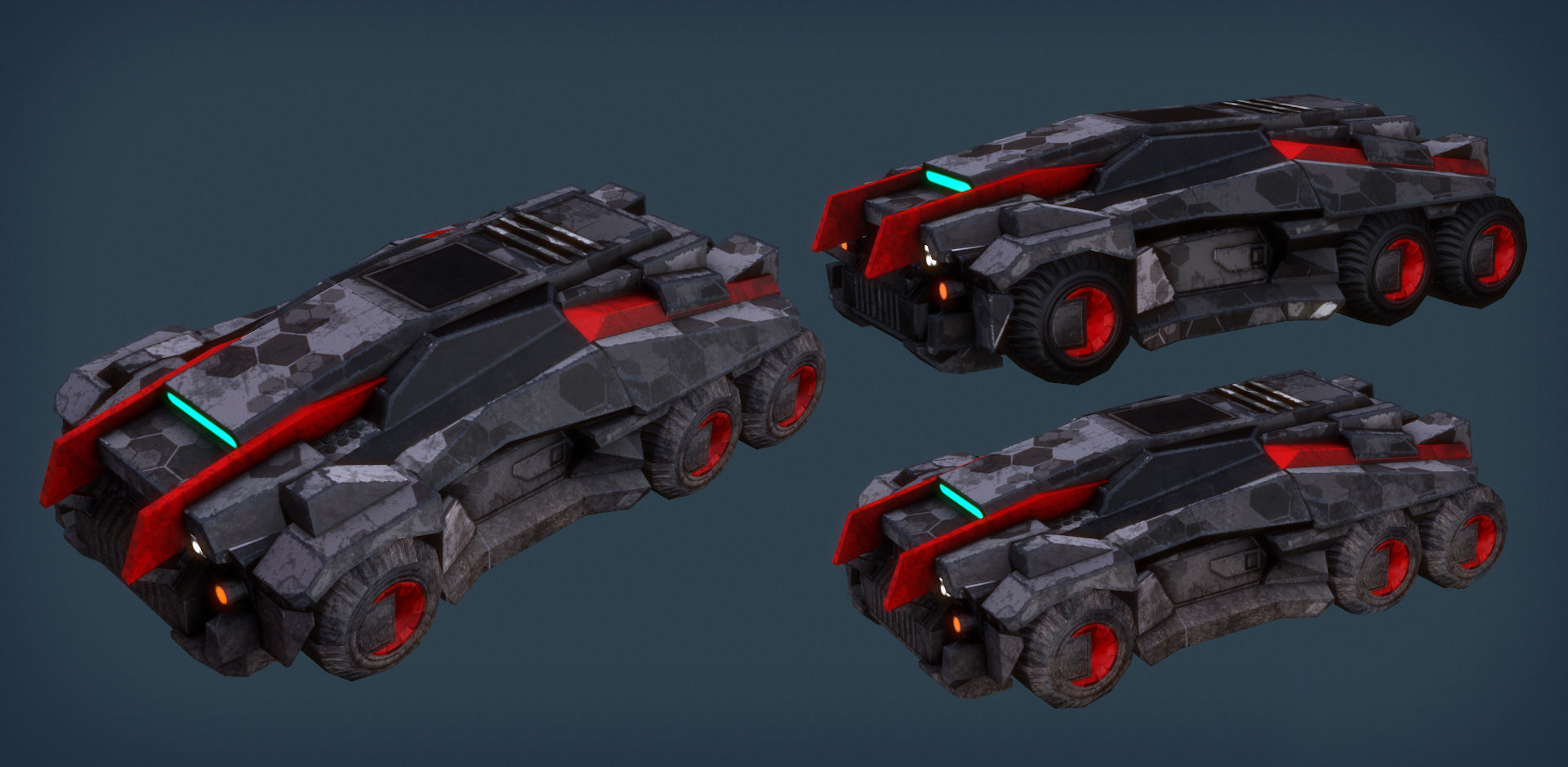 RTS Sci-Fi game assets v3 Low-poly 3D model_17