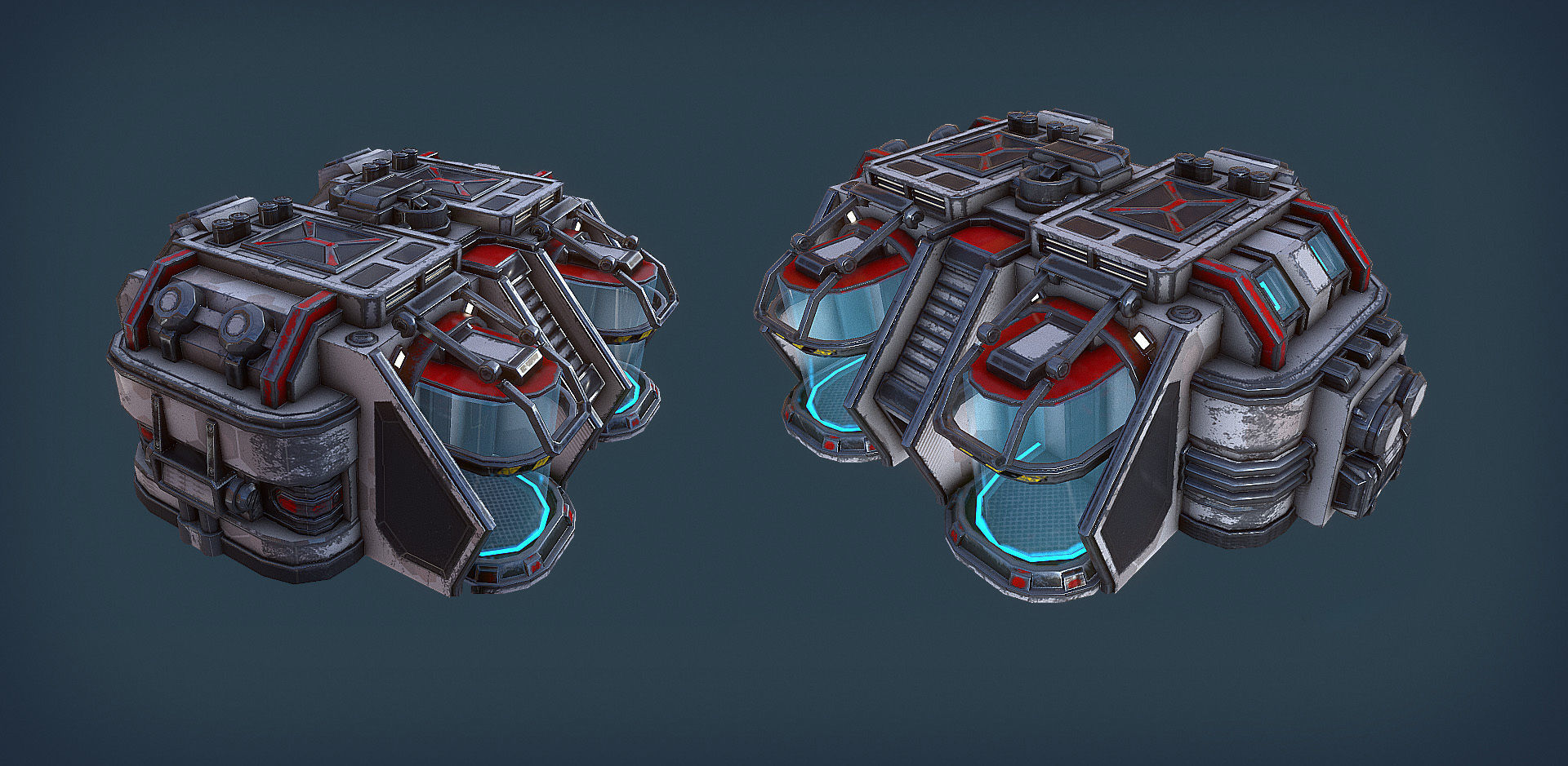 RTS Sci-Fi game assets v3 Low-poly 3D model_24