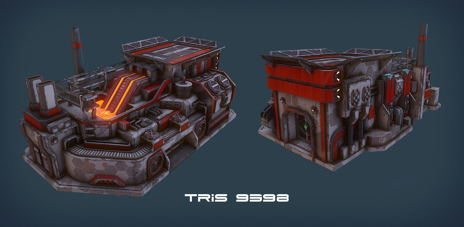 RTS Sci-Fi game assets v3 Low-poly 3D model_13