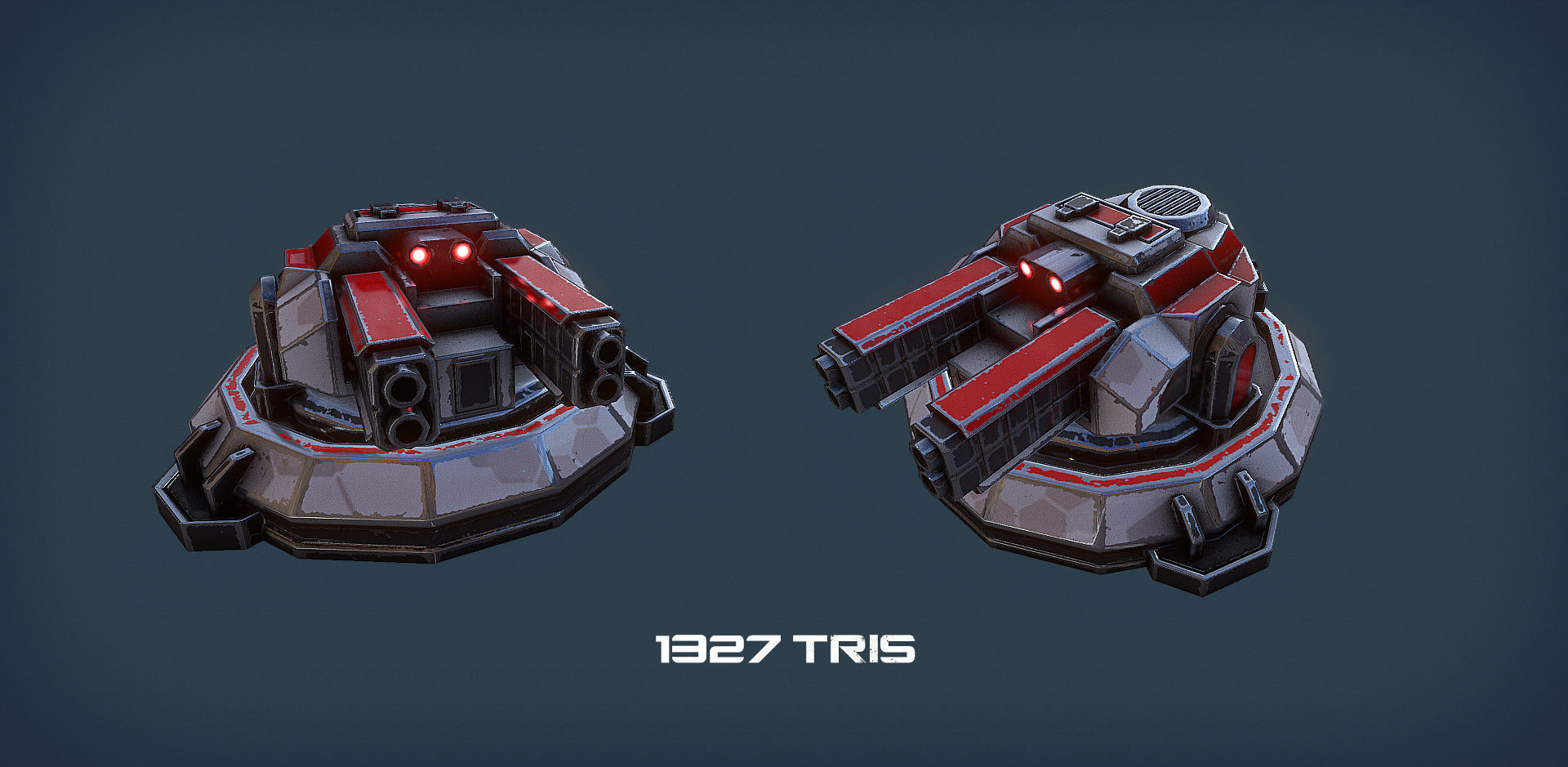 RTS Sci-Fi game assets v3 Low-poly 3D model_33