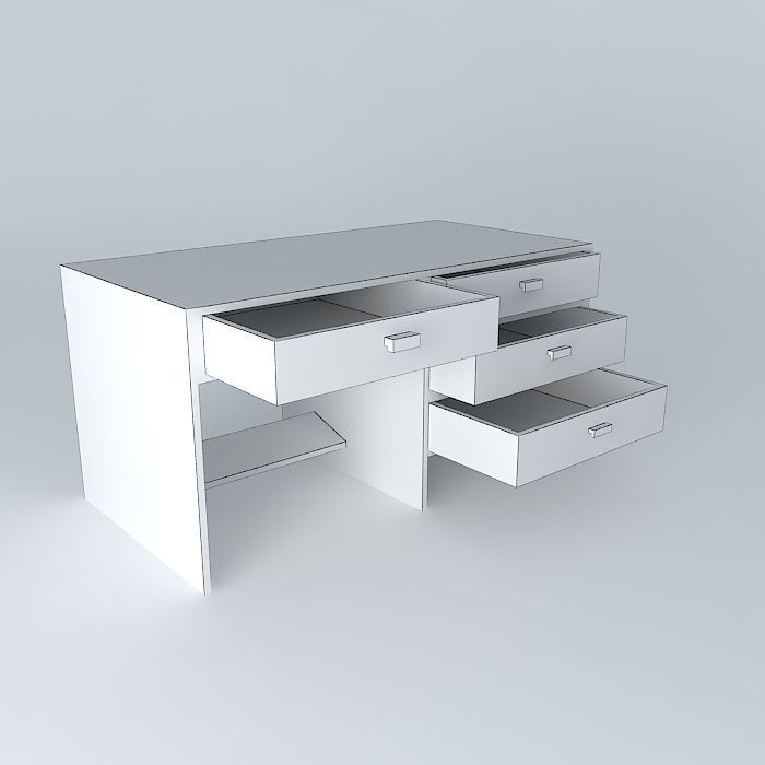 Office Table 3D model_4