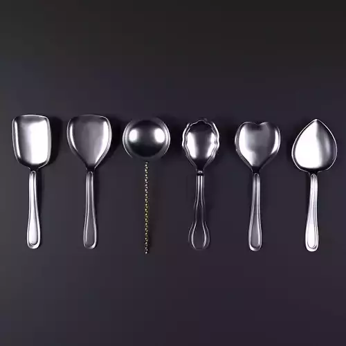 SUGAR SPOON SET 6 PIECES