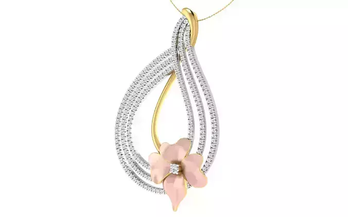 Women pendant earrings set 3dm stl render detail 3D print model