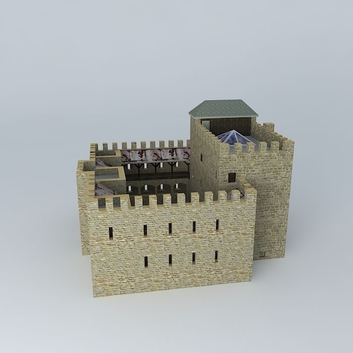 Fortress medieval castle Free 3D model_2