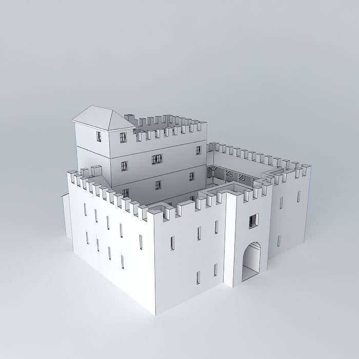 Fortress medieval castle Free 3D model_3