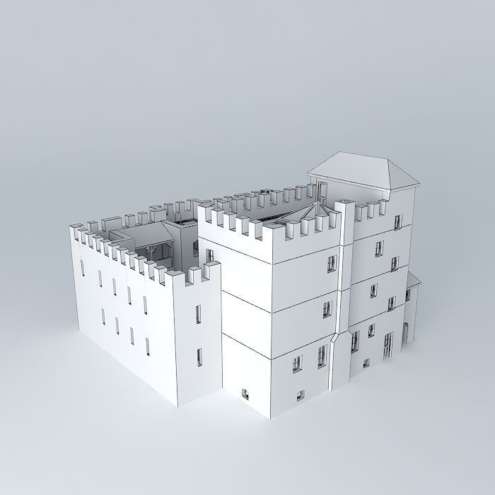 Fortress medieval castle Free 3D model_4