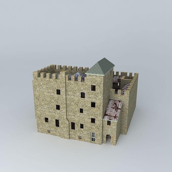 Fortress medieval castle Free 3D model_1