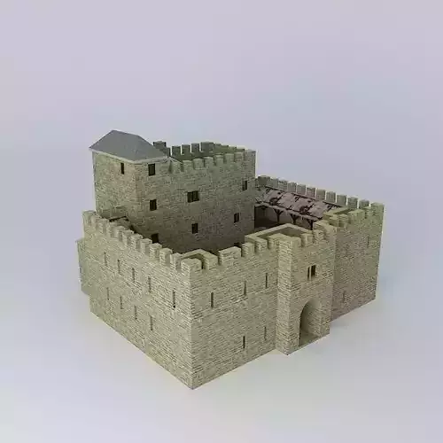 Fortress medieval castle Free 3D model