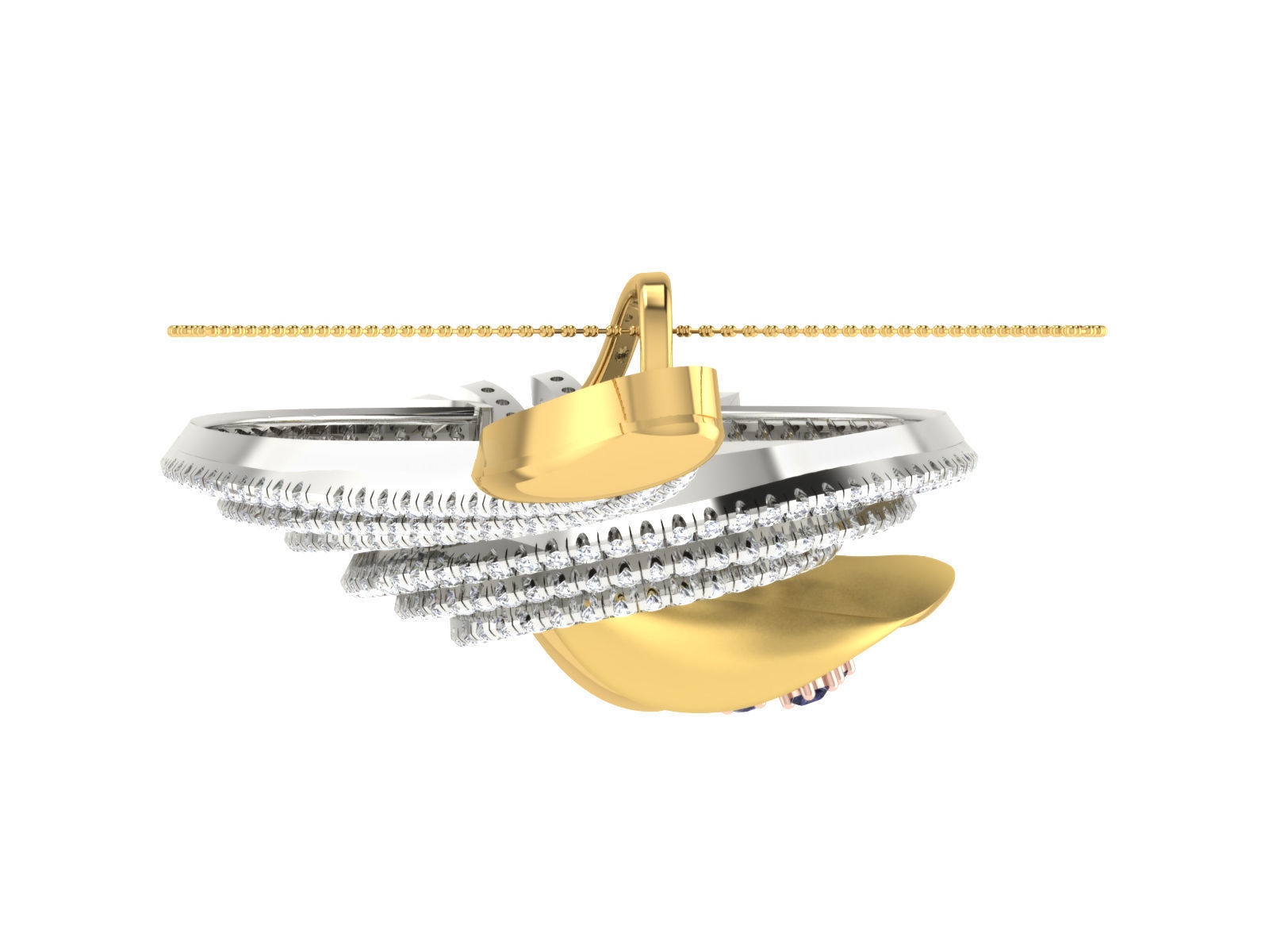 Women pendant earrings set 3dm stl render detail 3D print model 3D print model_13