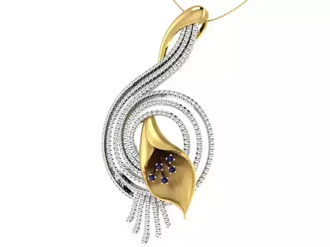 Women pendant earrings set  3dm stl render detail 3D print model 3D print model