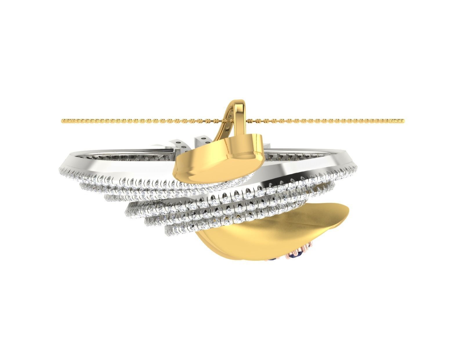 Women pendant earrings set 3dm stl render detail 3D print model 3D print model_14