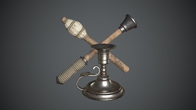Torchs Medieval Low-poly 3D model