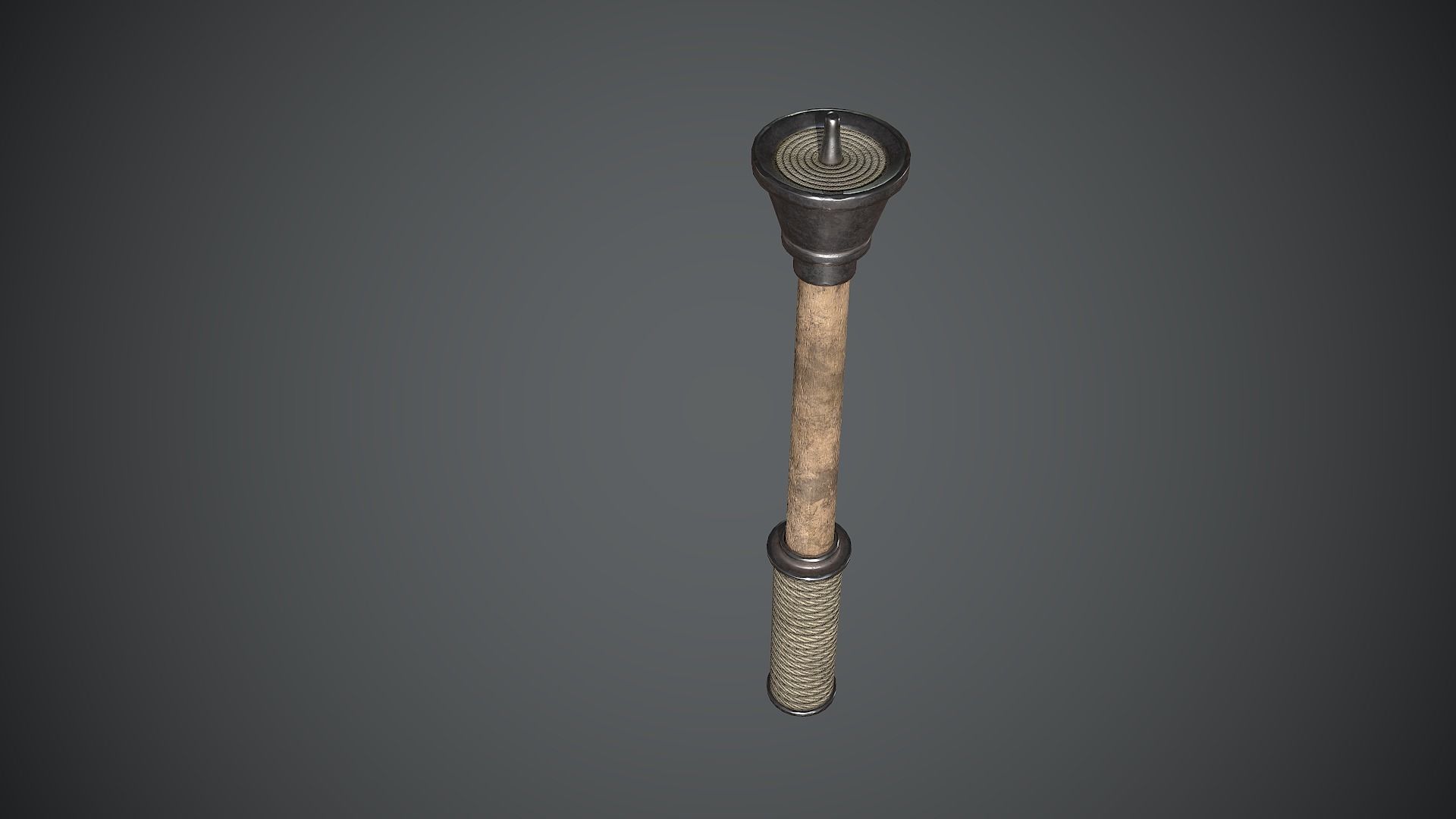 Torch Medieval Low-poly 3D model_7