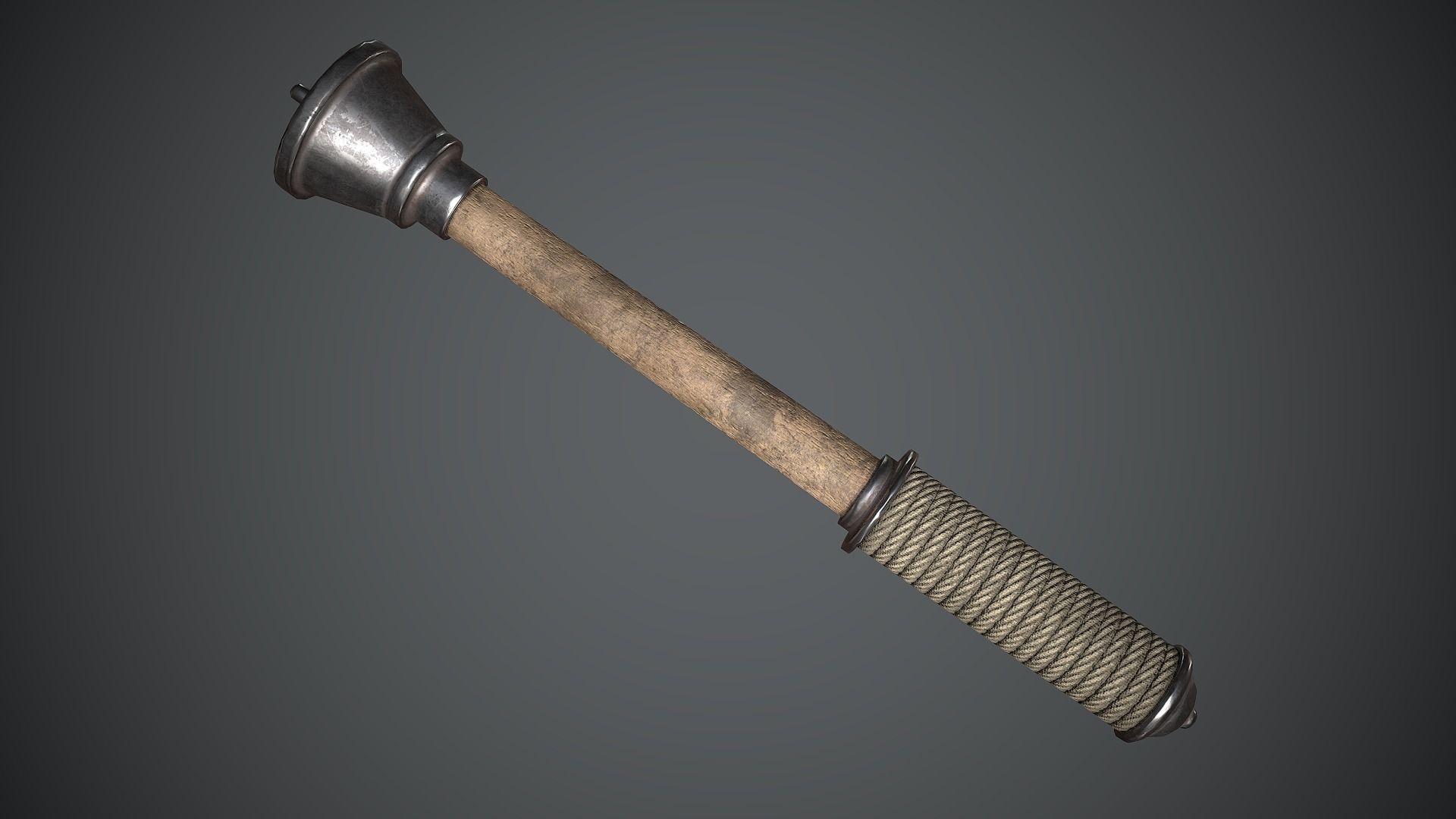 Torch Medieval Low-poly 3D model_12