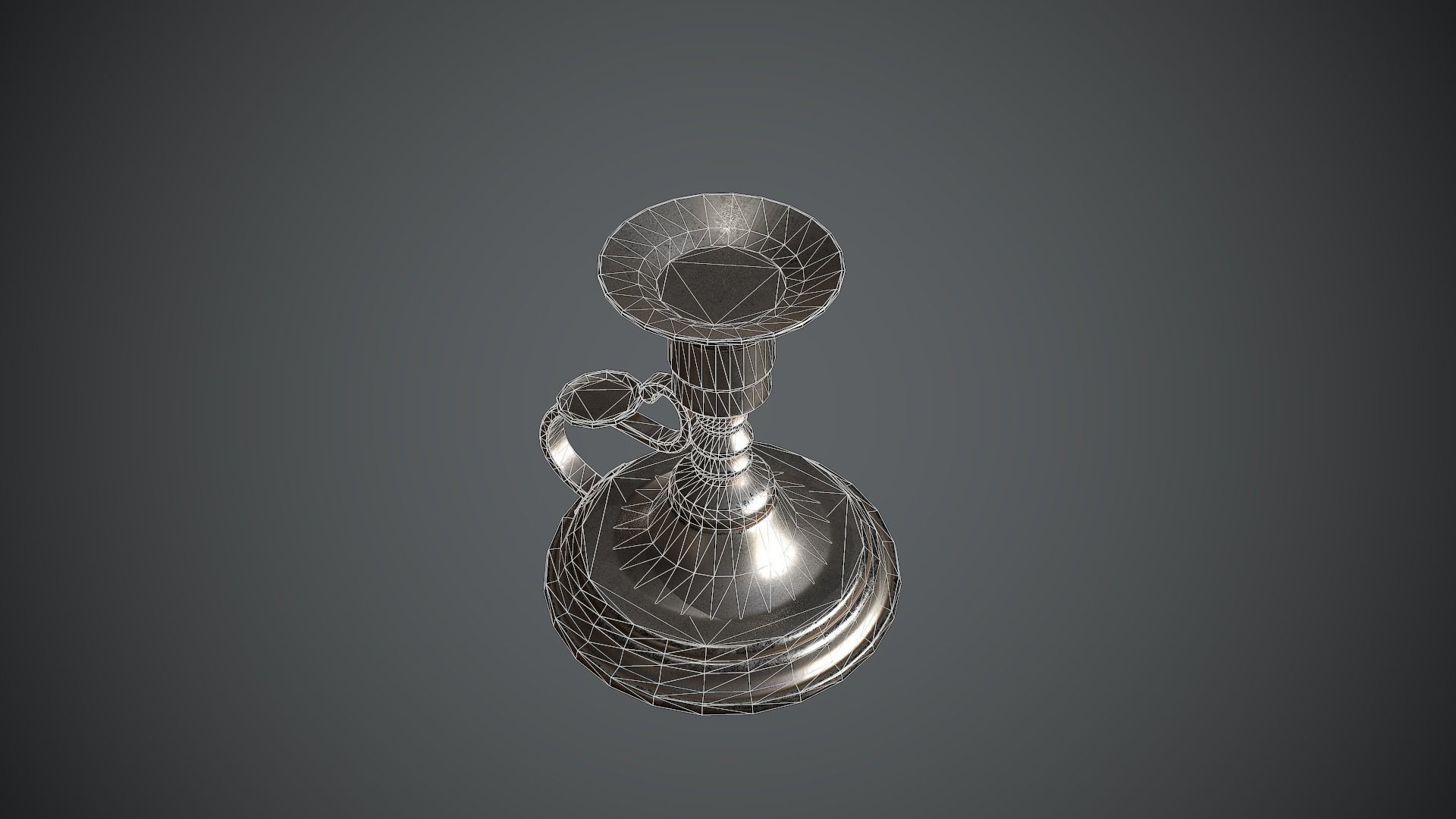 Torch Medieval Low-poly 3D model_22