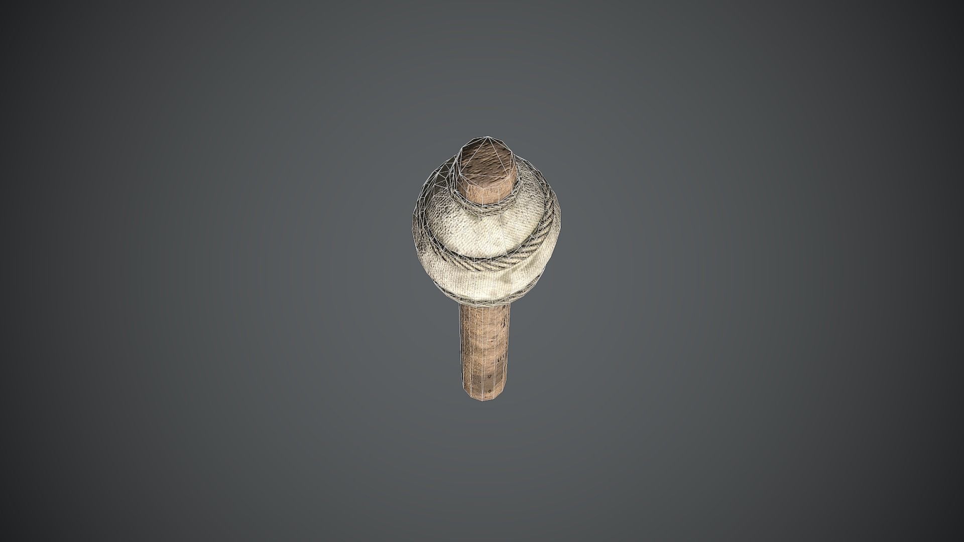 Torch Medieval Low-poly 3D model_17