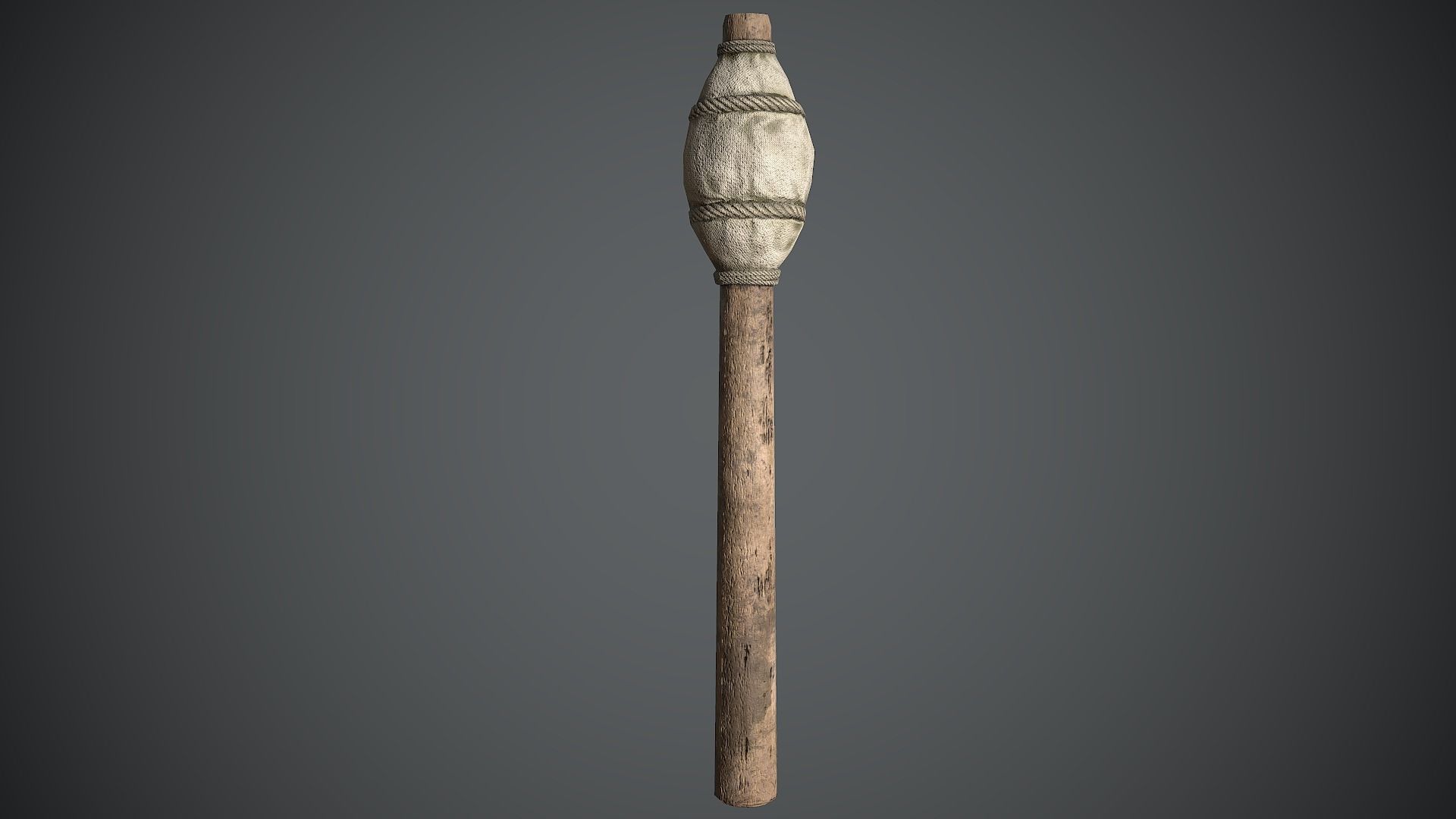 Torch Medieval Low-poly 3D model_14