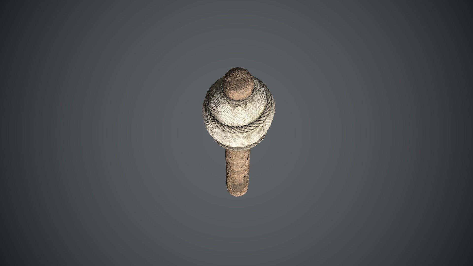 Torch Medieval Low-poly 3D model_16