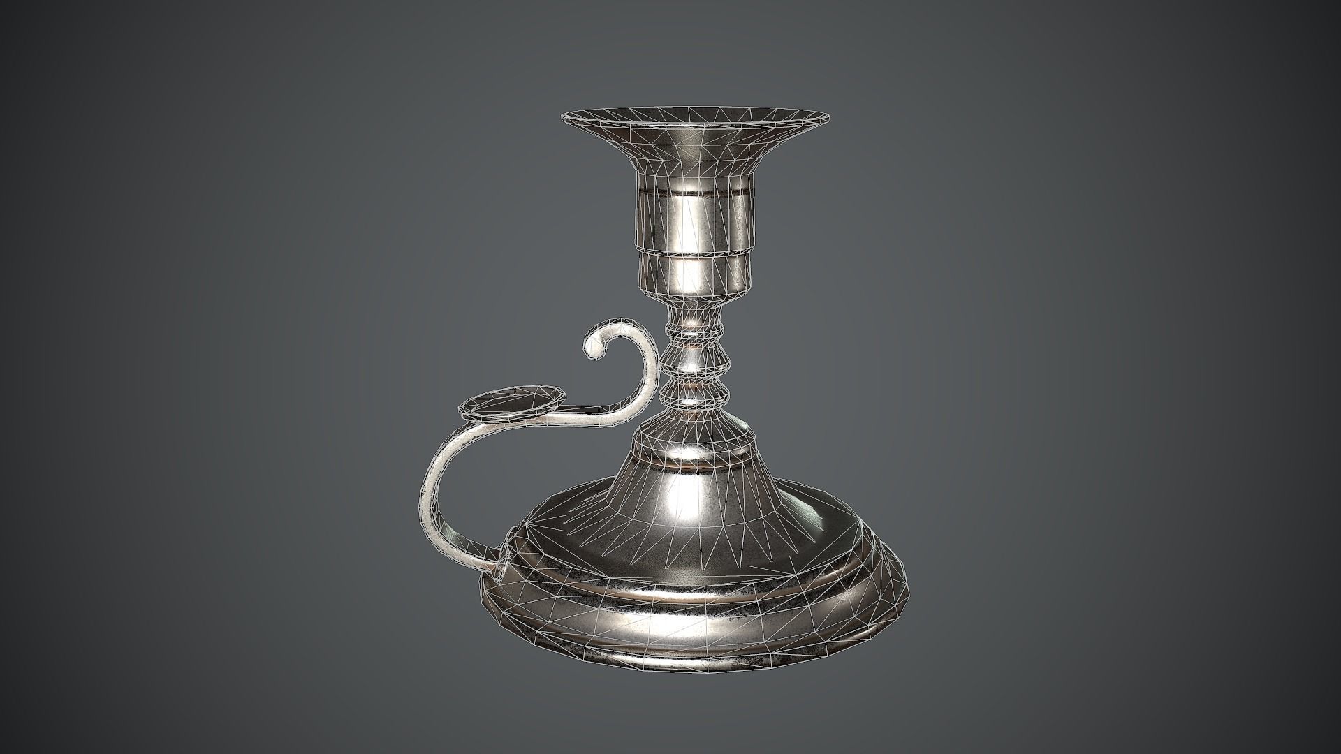 Torch Medieval Low-poly 3D model_24