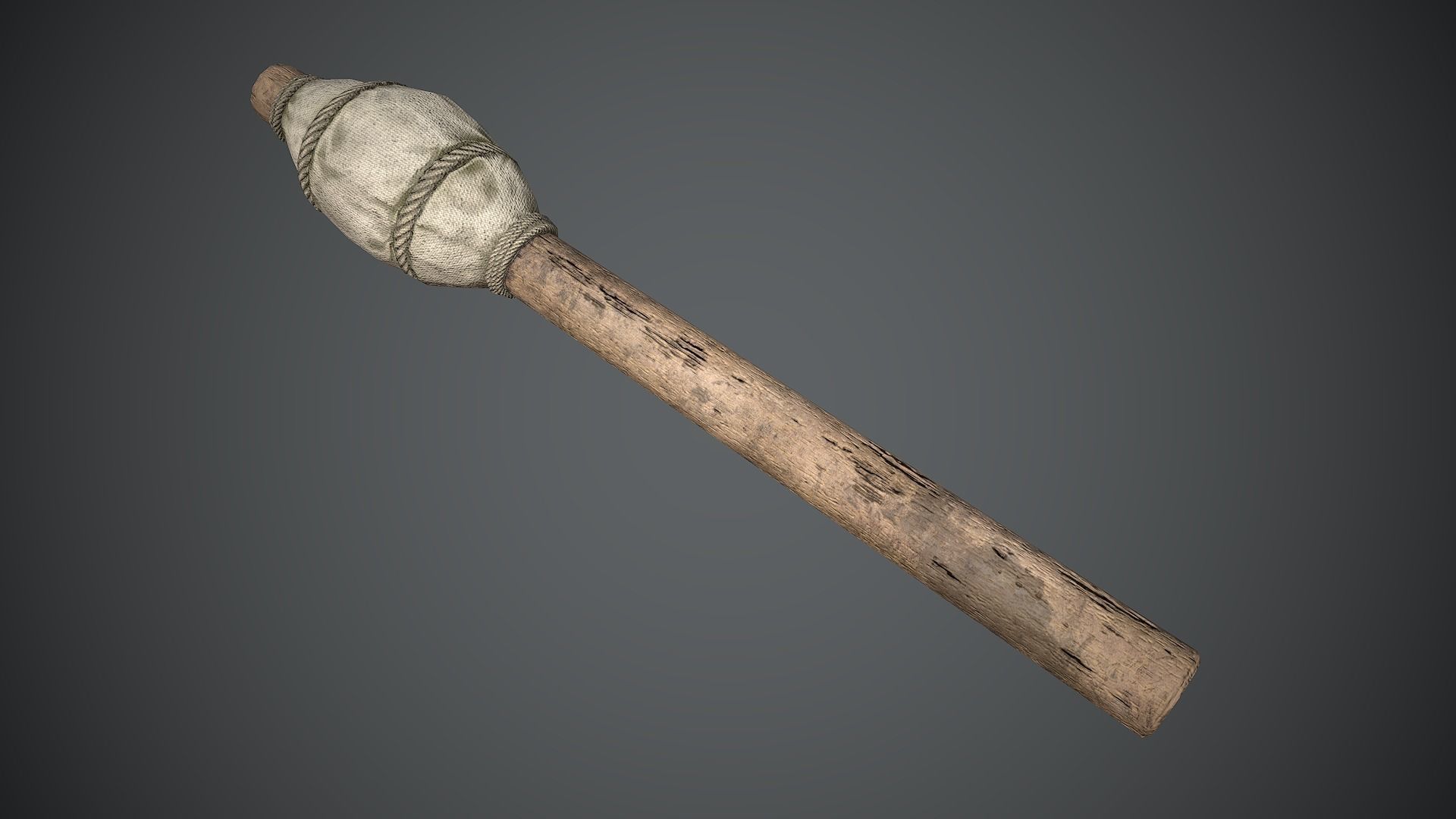 Torch Medieval Low-poly 3D model_18
