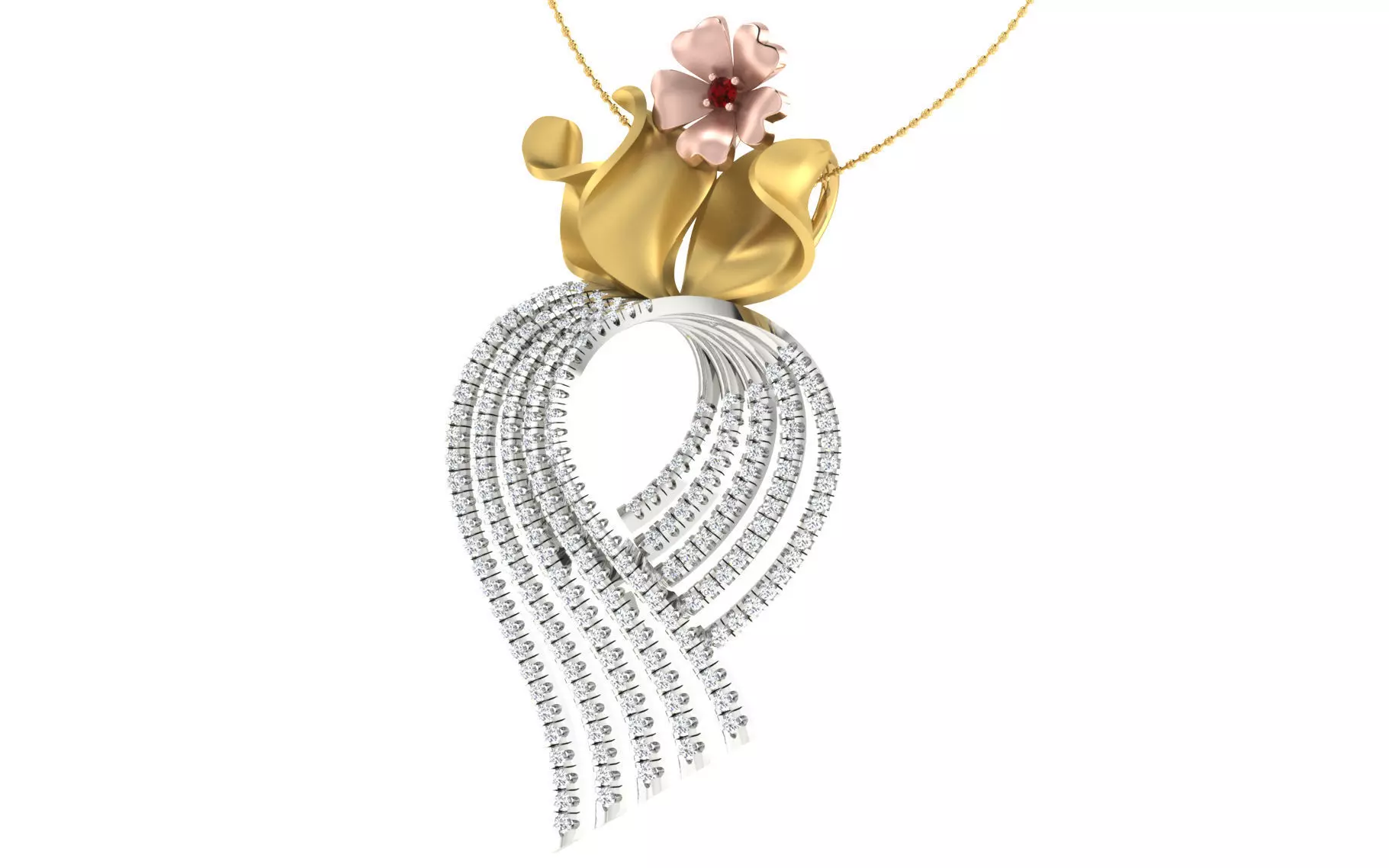 Women pendant earrings set 3dm stl render detail 3D print model 3D print model_0