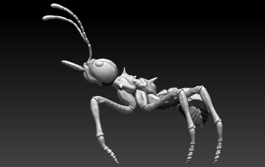 red ant 3D print model_10