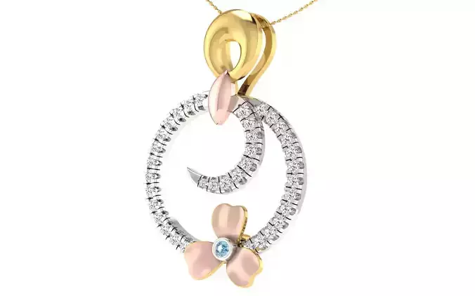 Women pendant earrings set 3dm stl render detail 3D print model 3D print model