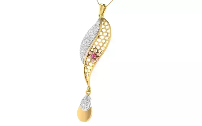Women pendant earrings set 3dm stl render detail 3D print model 3D print model