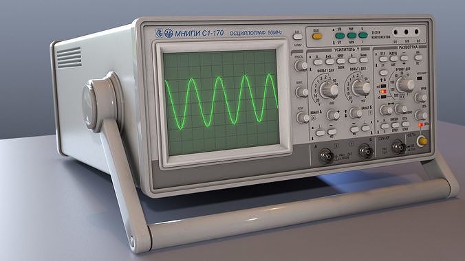 Oscilloscope Low-poly 3D model