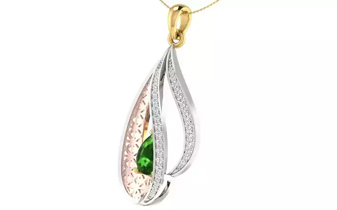 Women pendant earrings set 3dm stl render detail 3D print model 3D print model