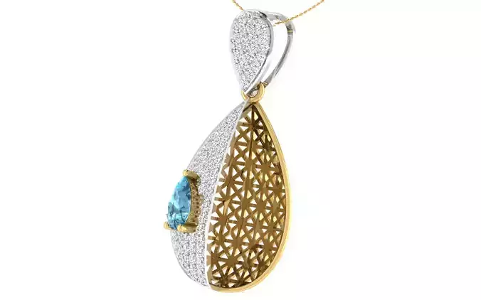 Women pendant earrings set 3dm stl render detail 3D print model 3D print model