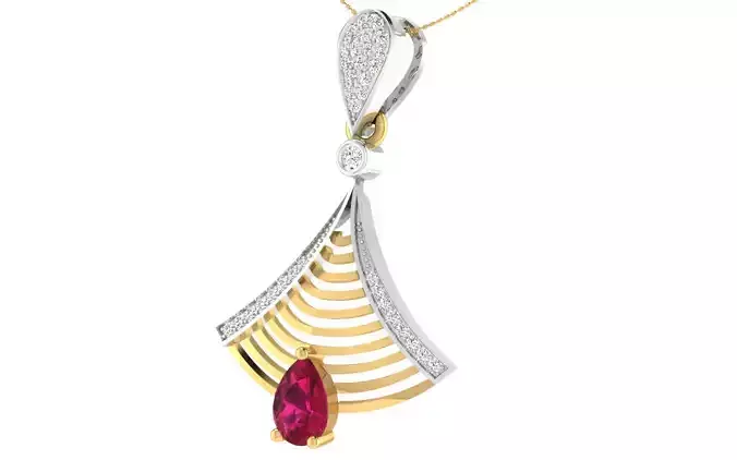 Women pendant earrings set 3dm stl render detail 3D print model 3D print model
