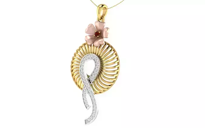 Women pendant earrings set 3dm stl render detail 3D print model