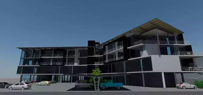 Building 34 Low-poly 3D model
