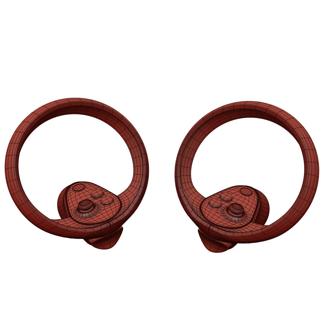 Oculus Rift S with Controllers 3D model_38