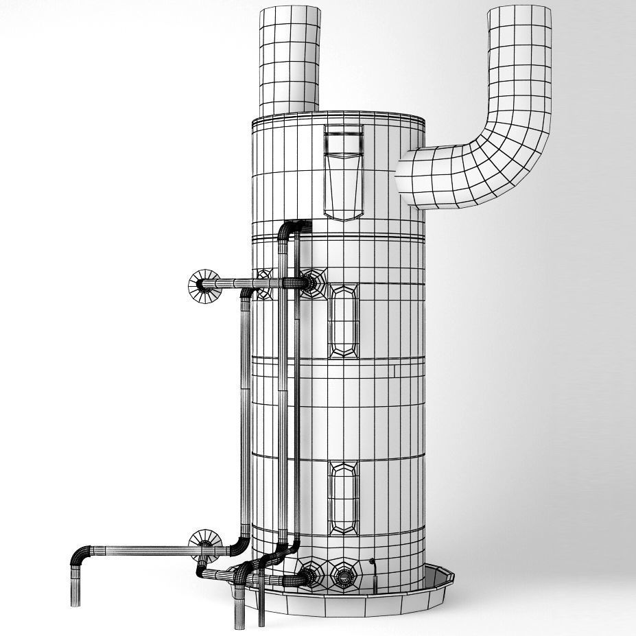 Rheem Electric Water Heater 3D model_4