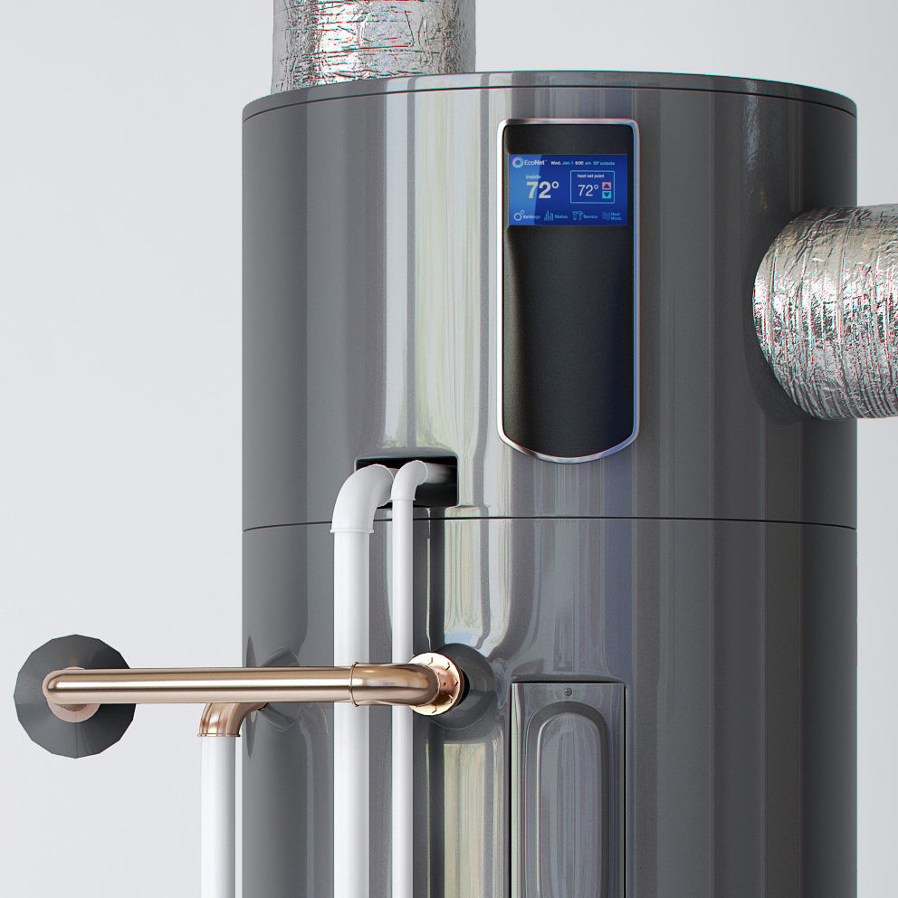 Rheem Electric Water Heater 3D model_1