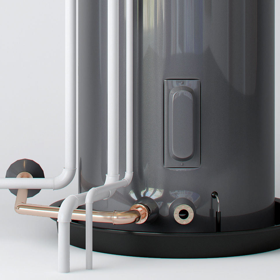 Rheem Electric Water Heater 3D model_3