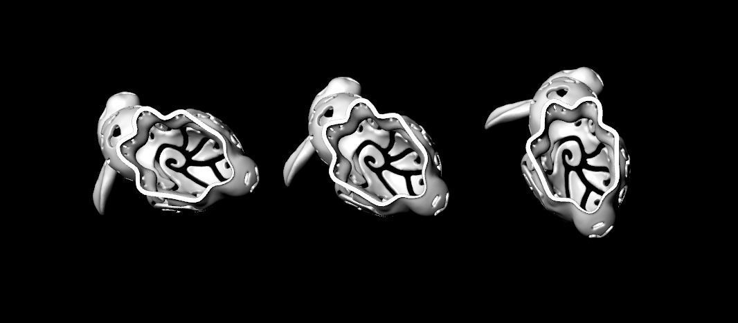 rabbit gold 3D print model_5