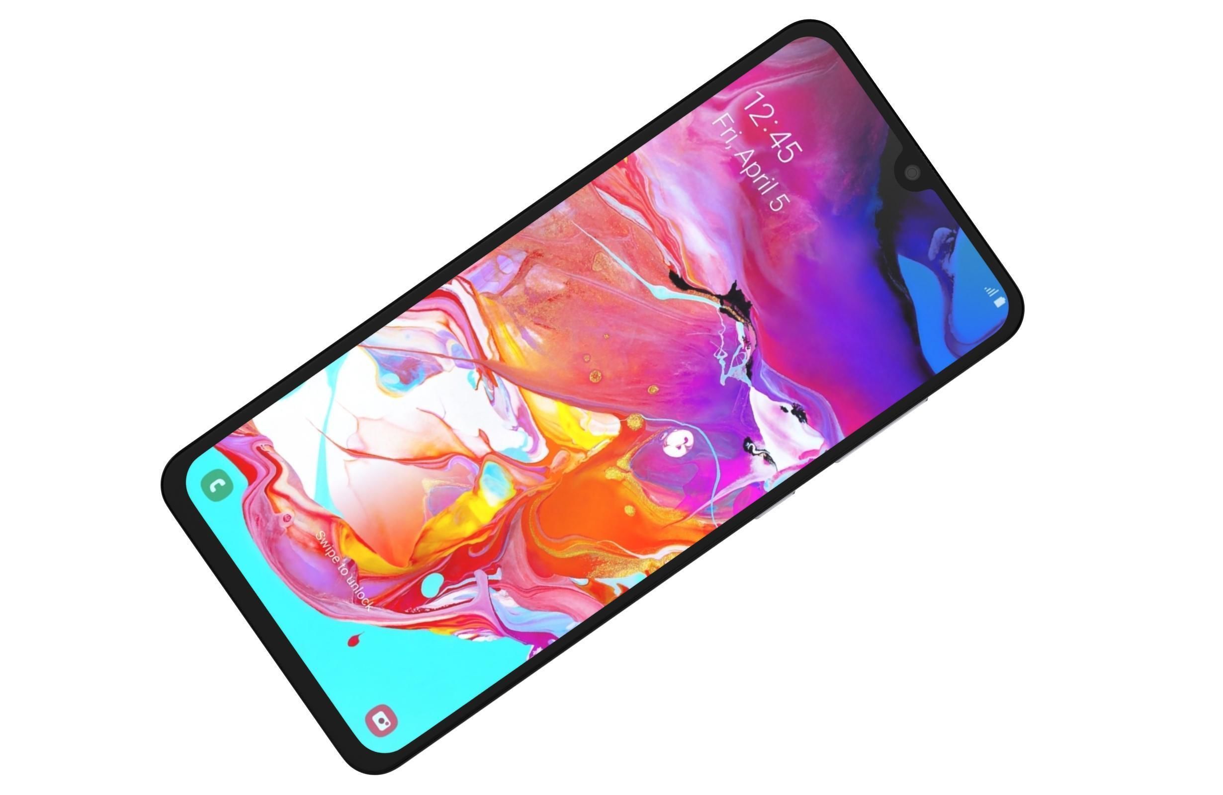 Samsung Galaxy A70 White 3D model_6