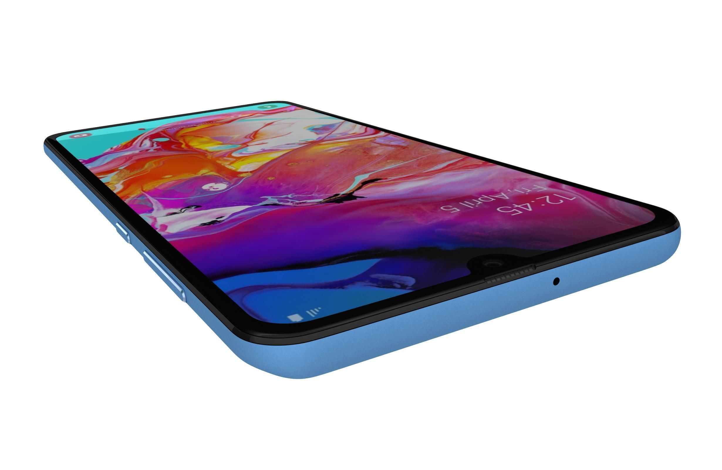 Samsung Galaxy A70 Blue 3D model_8