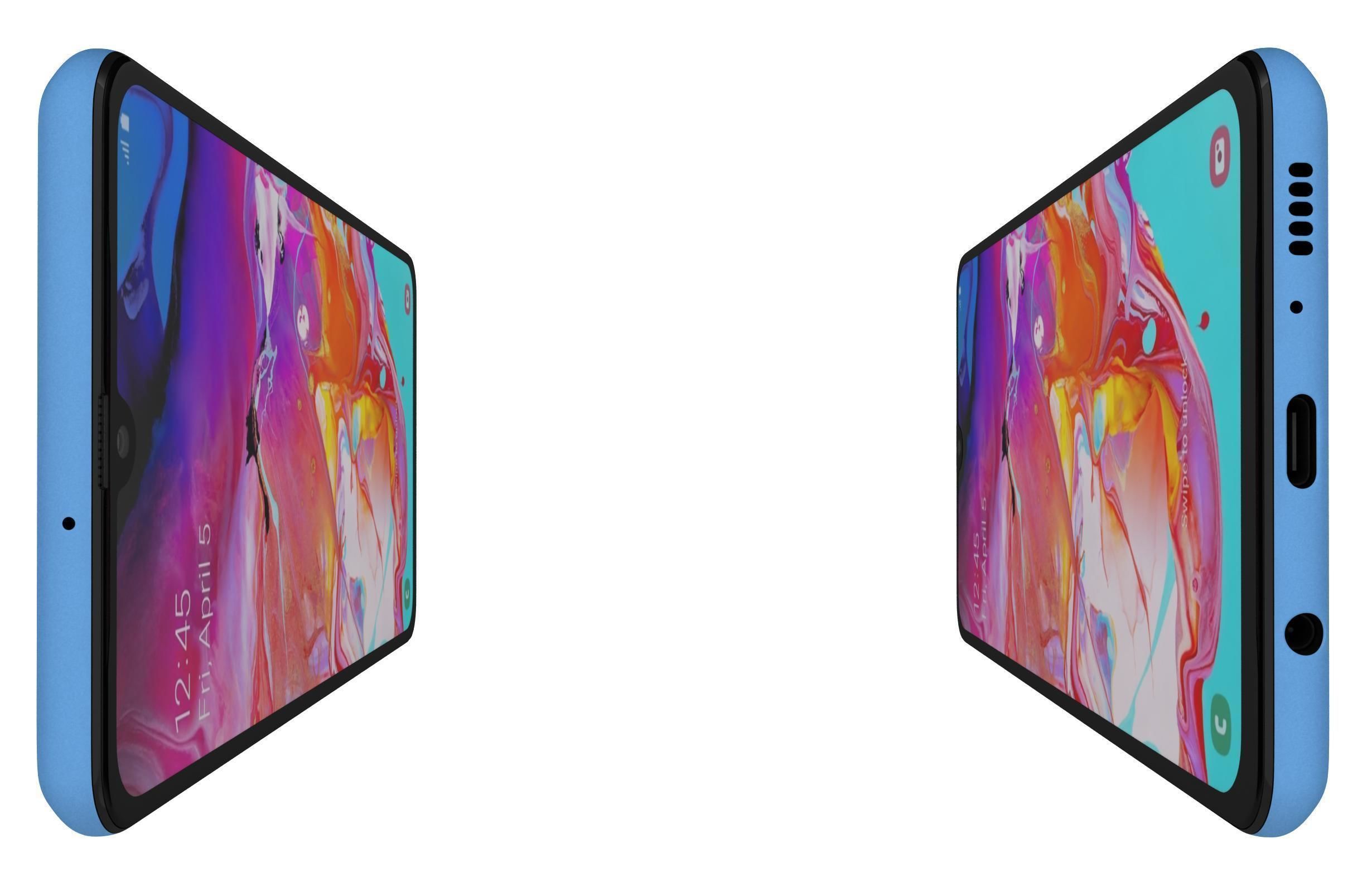 Samsung Galaxy A70 Blue 3D model_6