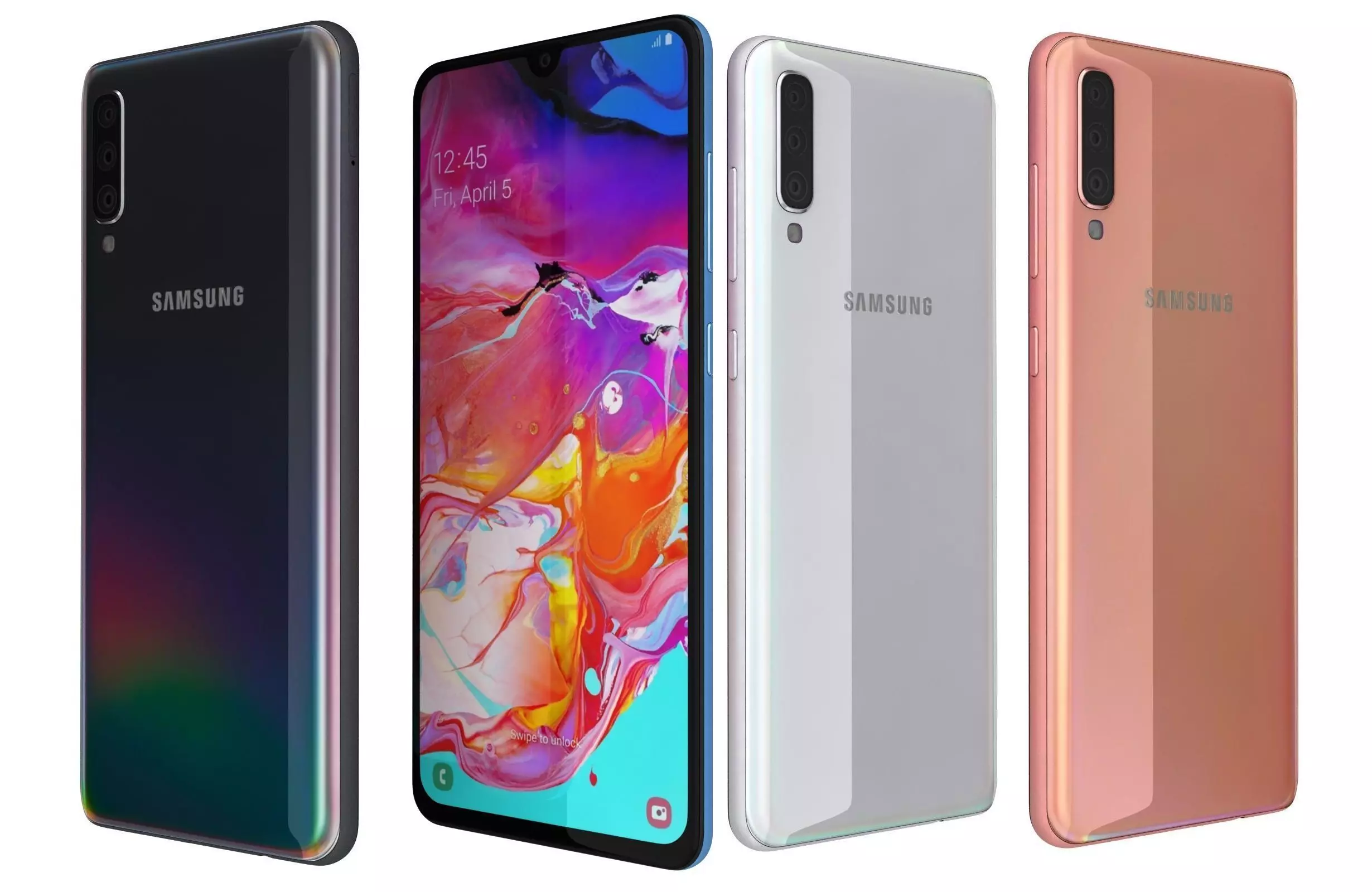 Samsung Galaxy A70 All Colors 3D model