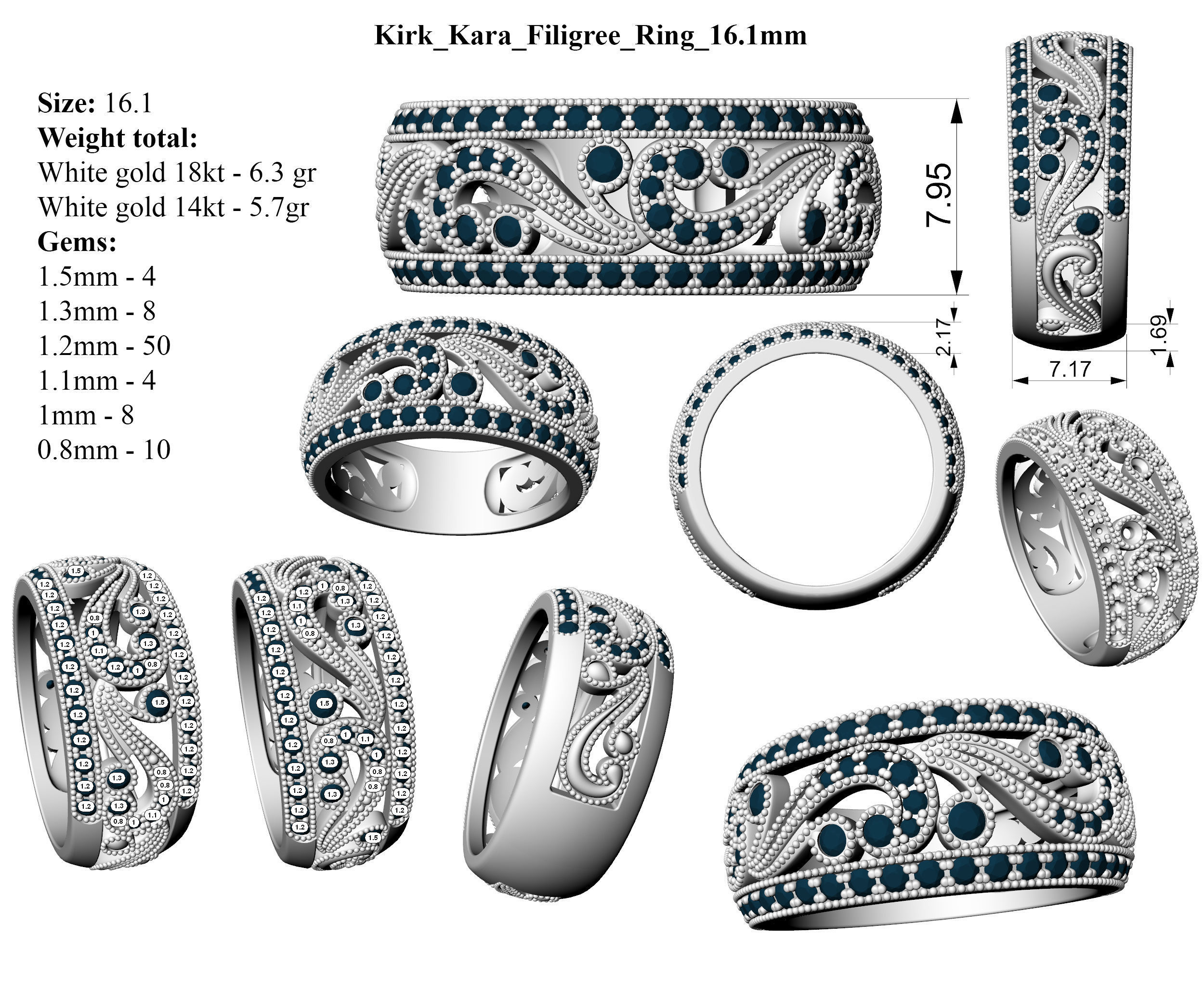 Copy of Kirk Kara Filigree Ring 3D print model_4