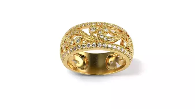 Copy of Kirk Kara Filigree Ring 3D print model