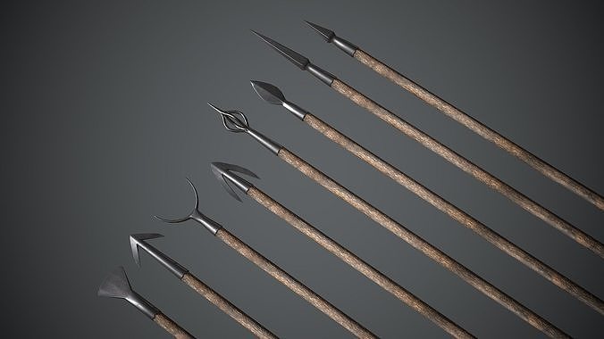 Arrow and Bolt Low-poly 3D model