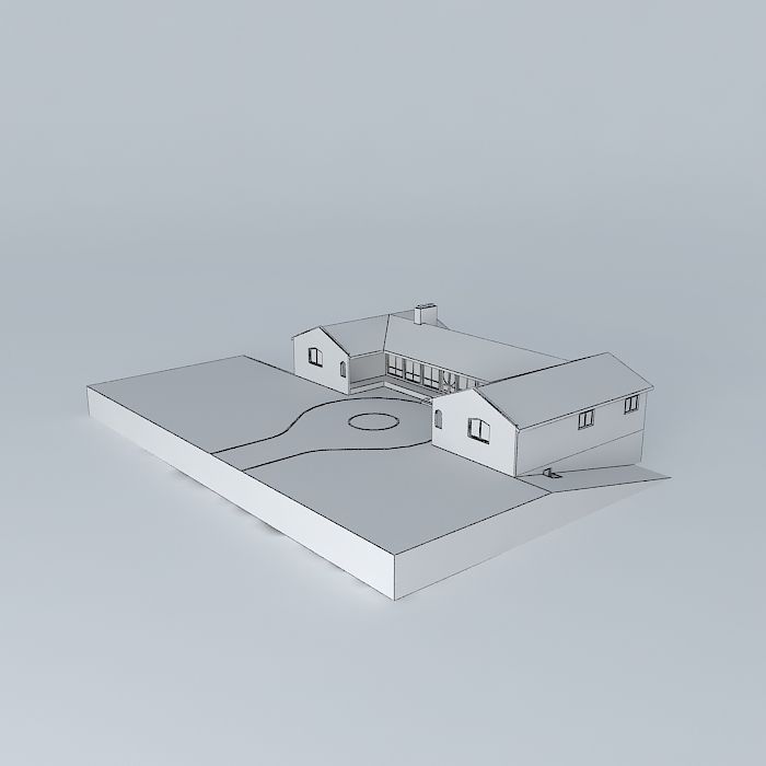 Glass House Free 3D model_4