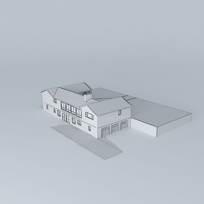Glass House Free 3D model_3